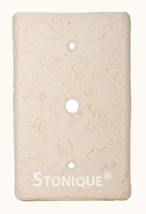 Stonique® TV/Cable Switch Plate Cover in Biscuit